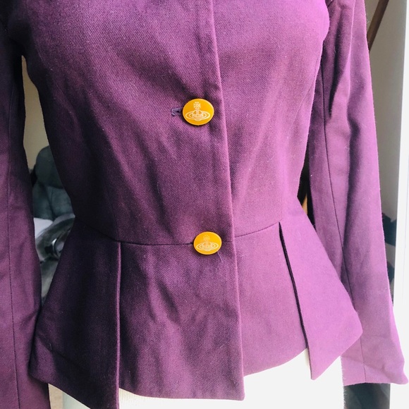 Vivienne Westwood Deep Plum Jacket Sz 6 - Picture 7 of 16